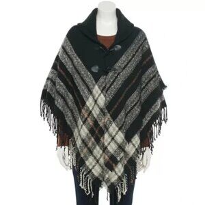 Apt. 9 Plaid Shawl/Poncho, Toggle Topper